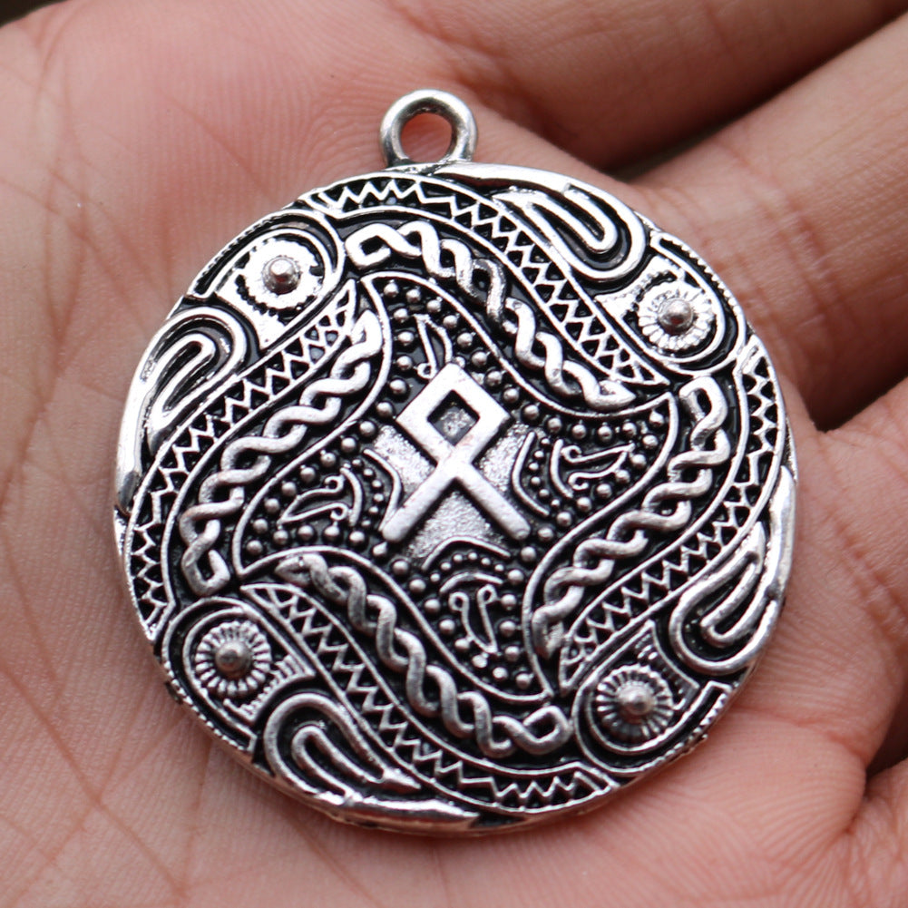 Viking Rune Necklace - Norse Legacy Collection, Metal Pendant for Men