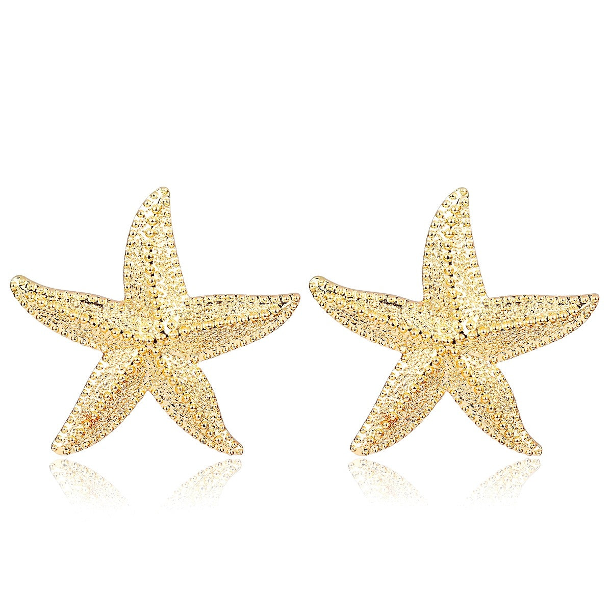 European and American Cross Border Jewelry: Retro and Diverse Geometric Earrings with Simple Stars and Imitation Pearl Accents for Women