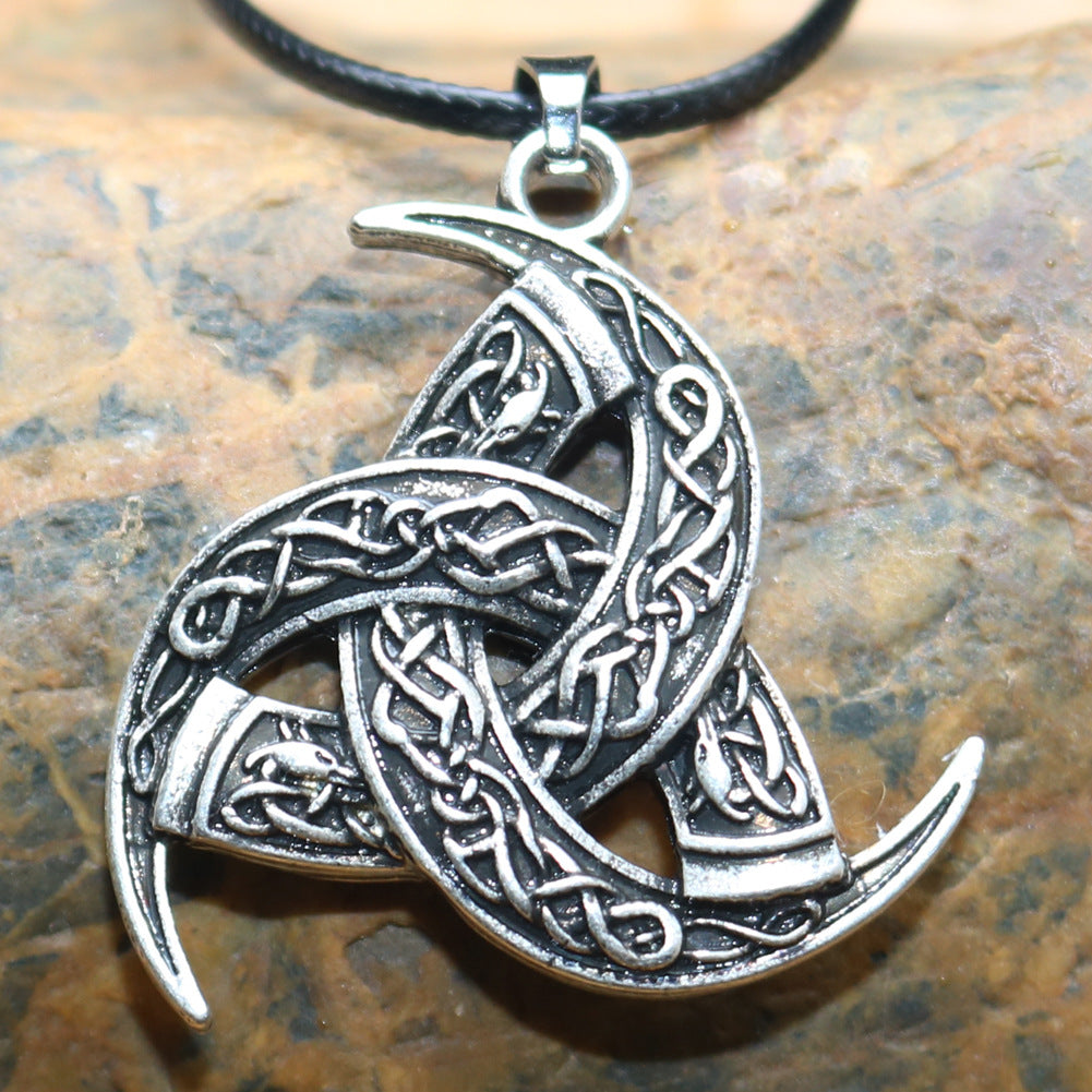 Legendary Norse Odin Cape Necklace with Dragon Pendants for Men