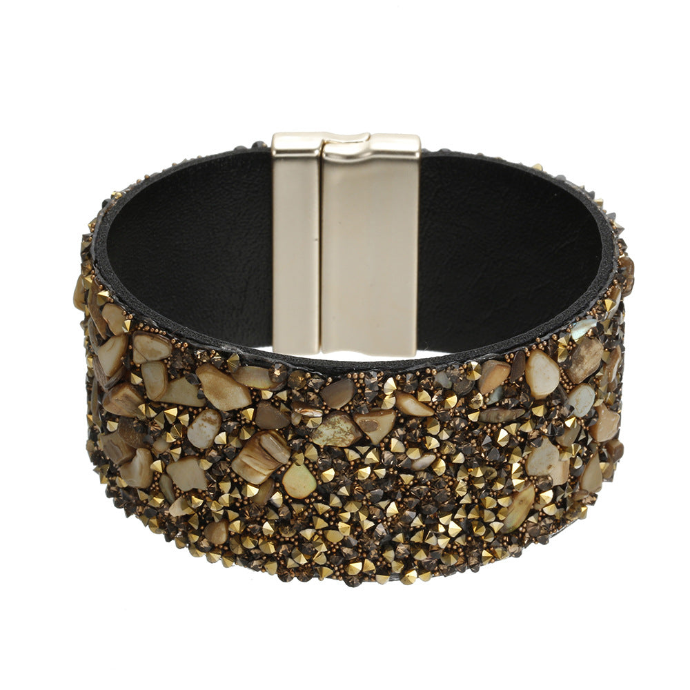 Ethnic Crush Stone Bracelet with Magnetic Buckle - Vienna Verve by Planderful