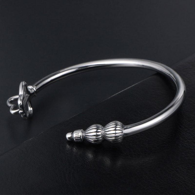 Retro-Inspired Titanium Steel Bracelet with Tang Seng Scepter Design for Everyone