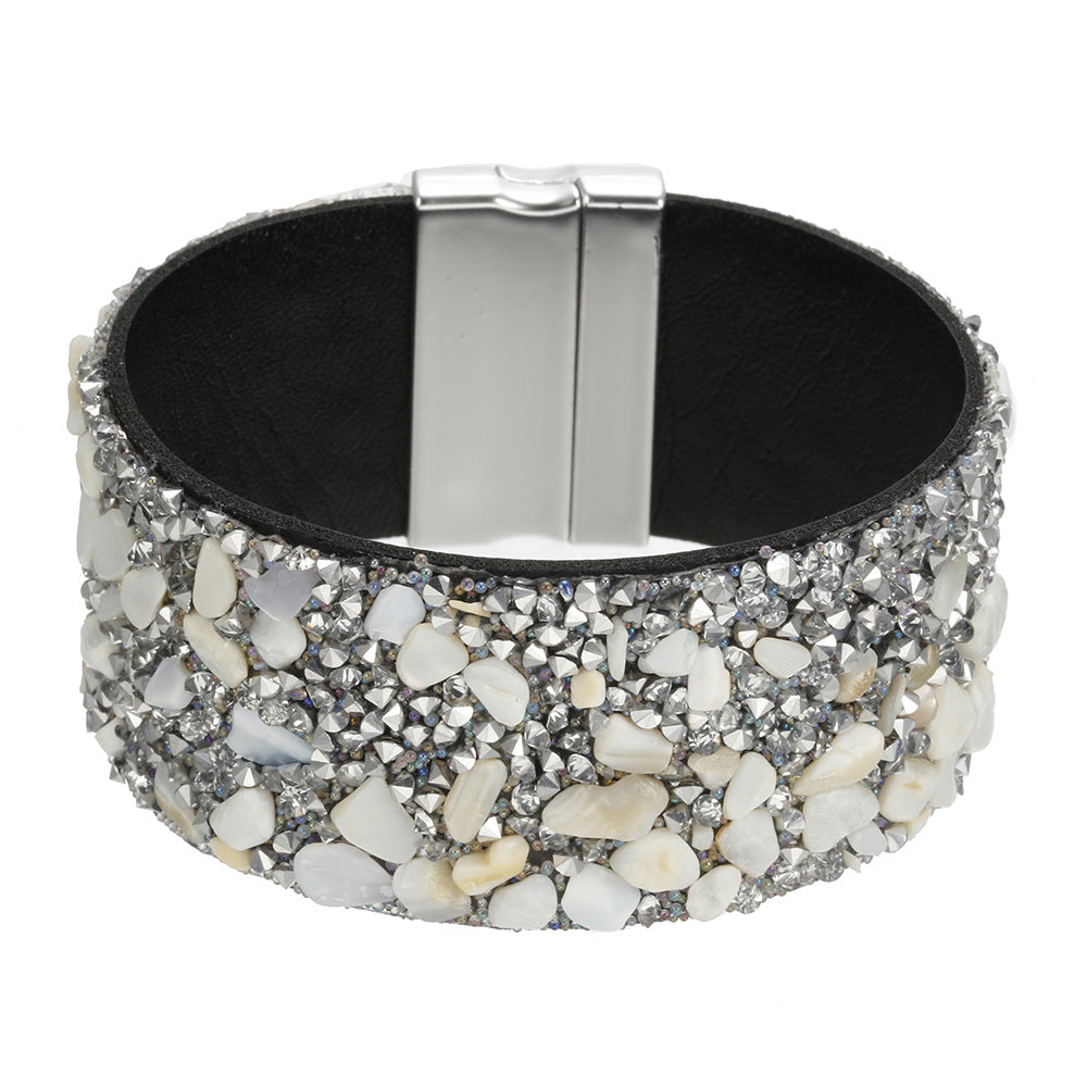 Ethnic Crush Stone Bracelet with Magnetic Buckle - Vienna Verve by Planderful