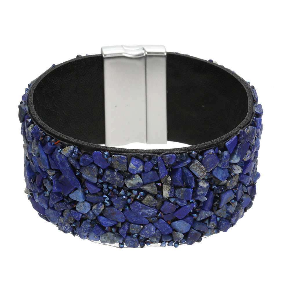 Ethnic Crush Stone Bracelet with Magnetic Buckle - Vienna Verve by Planderful