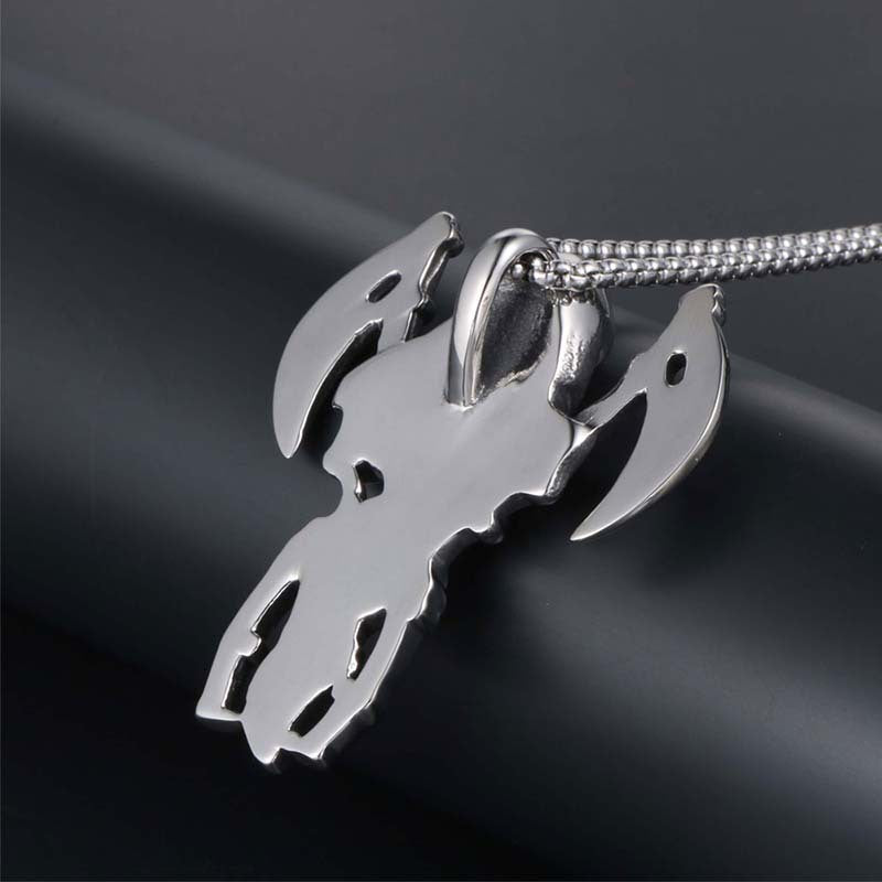 Titanium Steel Skull Reaper Sickle Pendant Necklace for Men - Trendy Accessories