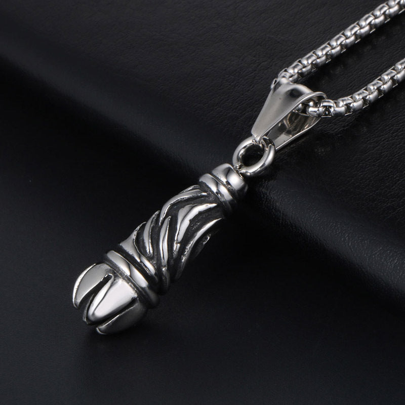 Trendy Titanium Steel Gothic Pendant Necklace for Men and Women