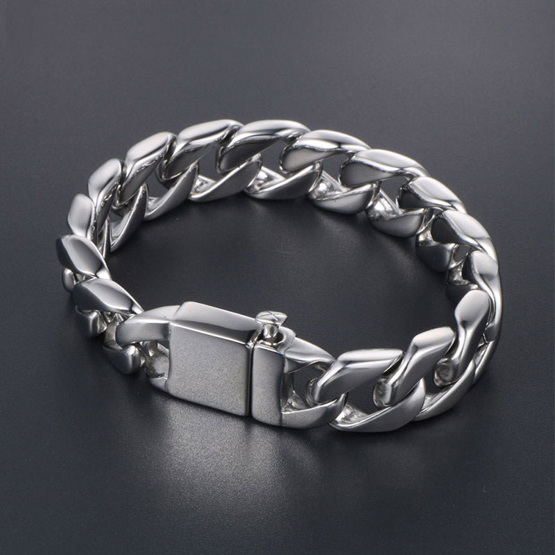 Stylish Titanium Steel Snap Closure Bracelet for Men - Affordable Fashion Statement