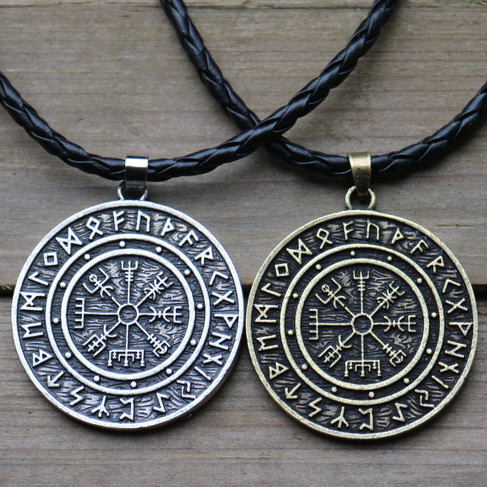 Viking Compass Rune Pendant Necklace - Norse Legacy Collection