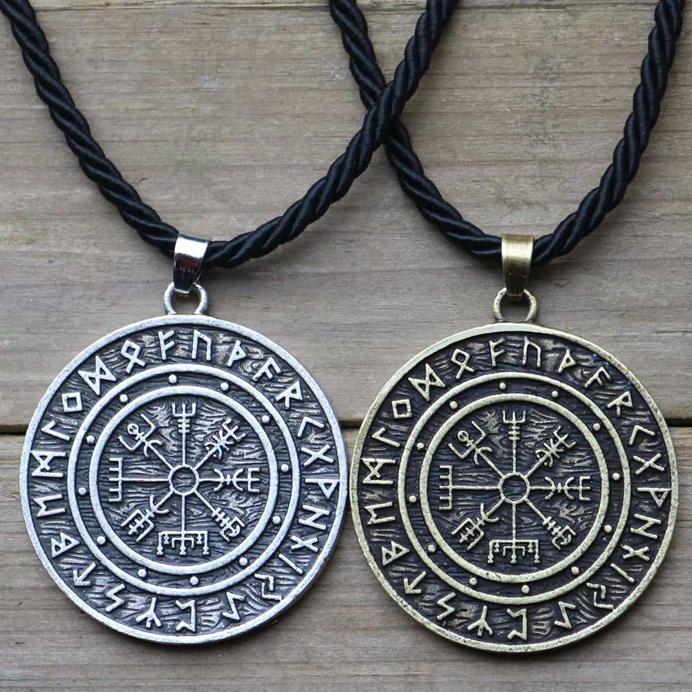 Viking Compass Rune Pendant Necklace - Norse Legacy Collection