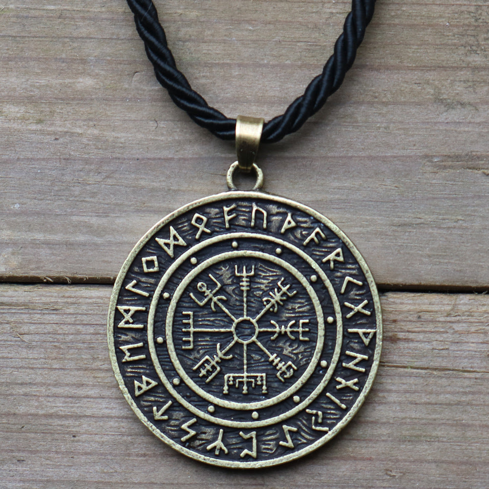 Viking Compass Rune Pendant Necklace - Norse Legacy Collection