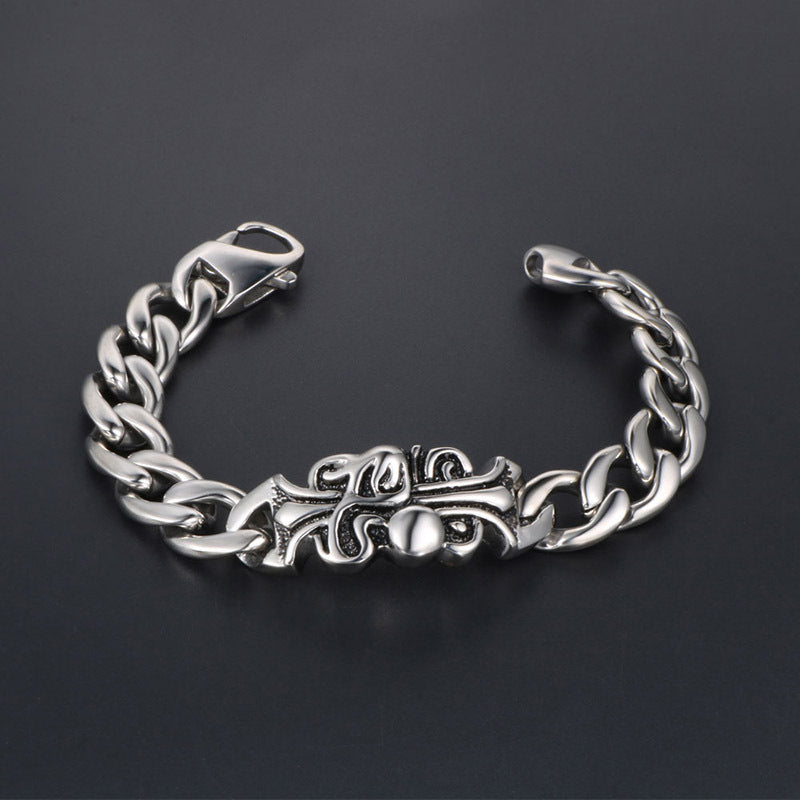 Edgy Men's Titanium Steel Master's Sun Bracelet - Wholesale Punk Rock Jewelry