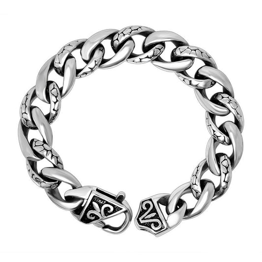 Gothic Snake Pattern Unisex Titanium Steel Bracelet for Bold Fashion Statements