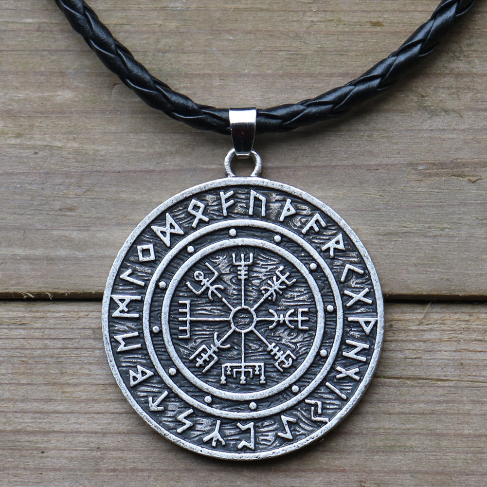 Viking Compass Rune Pendant Necklace - Norse Legacy Collection