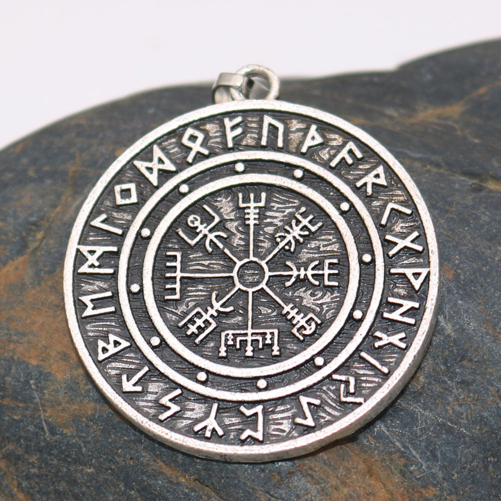 Viking Compass Rune Pendant Necklace - Norse Legacy Collection