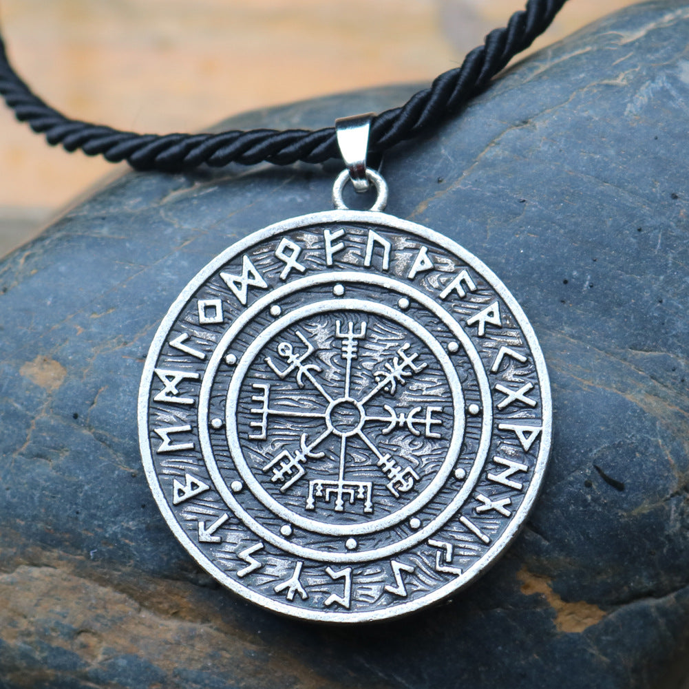 Viking Compass Rune Pendant Necklace - Norse Legacy Collection