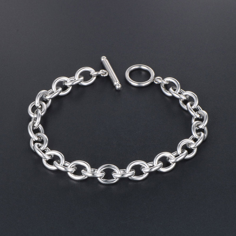 Personalized Three-Color Titanium Steel Bracelet for Men - Trendy and Creative Accessory