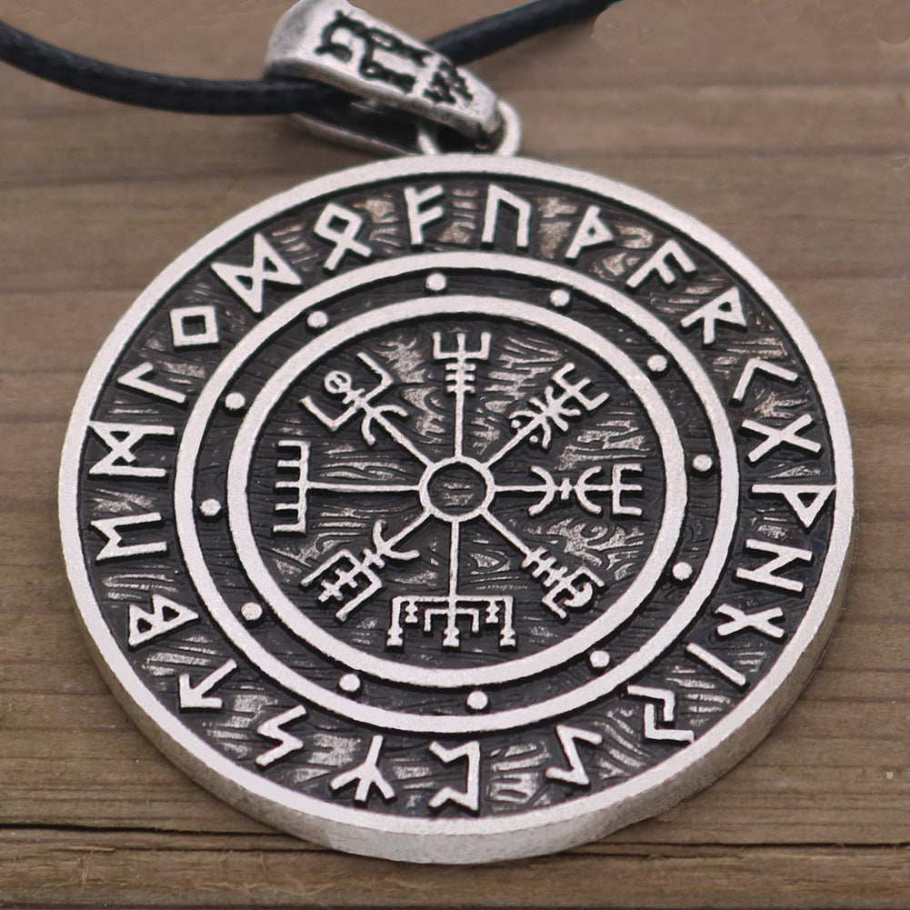 Viking Compass Rune Necklace Pendant - Norse Legacy Collection