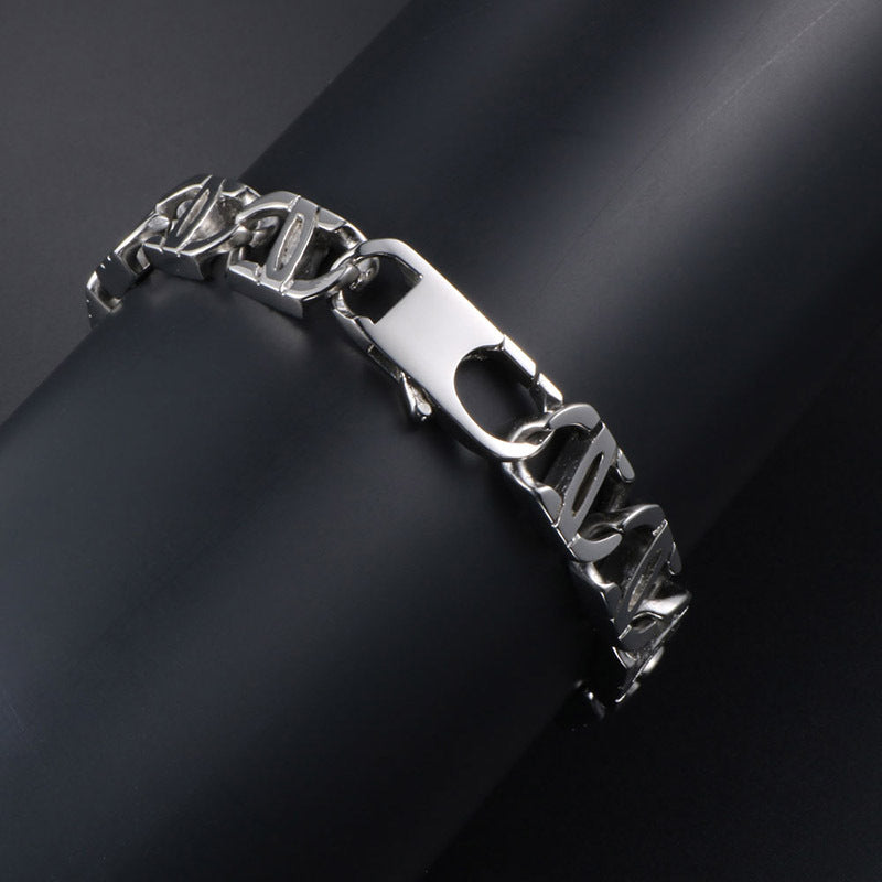 Elegant Titanium Steel Couple Bracelets - Unisex Fashion Essentials