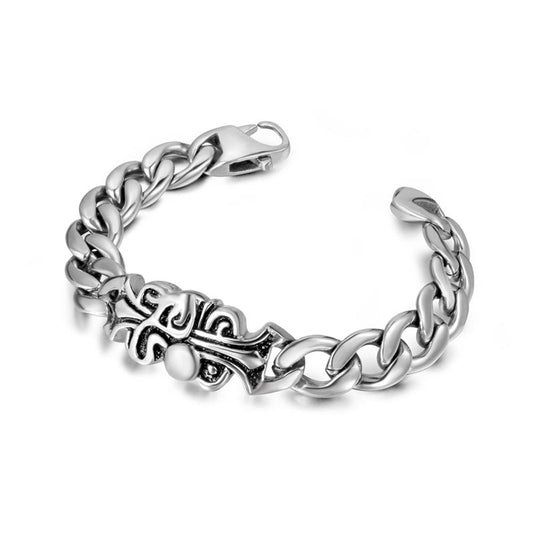 Edgy Men's Titanium Steel Master's Sun Bracelet - Wholesale Punk Rock Jewelry