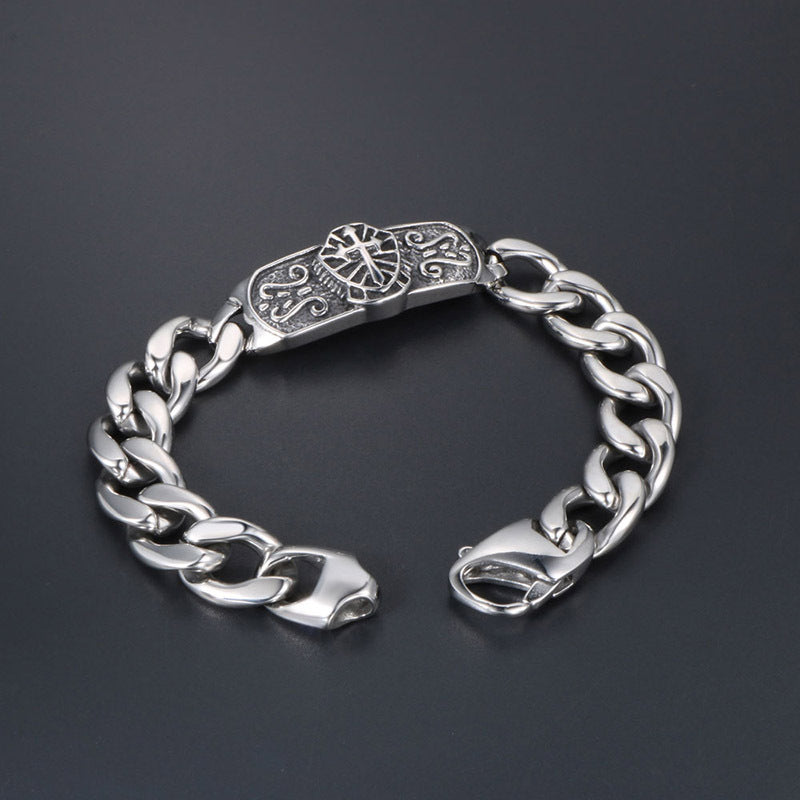 Punk-Inspired Custom Skull Wings Titanium Steel Bracelet - A Unique Accessory for All