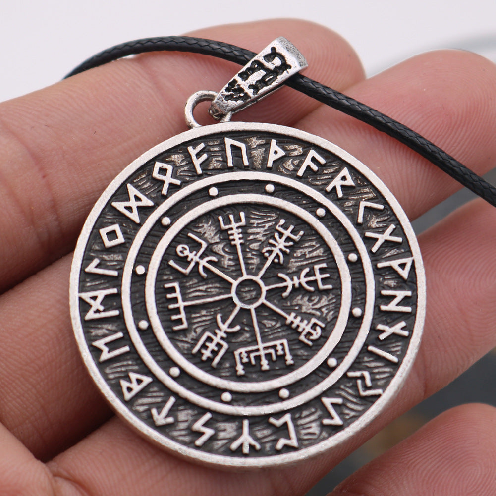 Viking Compass Rune Necklace Pendant - Norse Legacy Collection