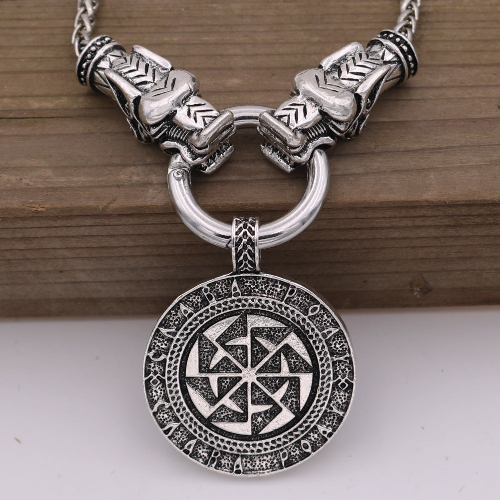 Nordic Myth Axe Necklace - Viking Rune Pendant for Men