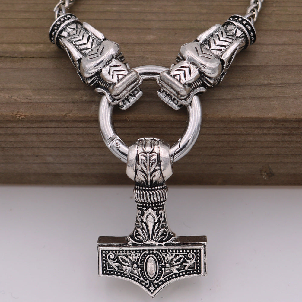 Nordic Myth Axe Necklace - Viking Rune Pendant for Men