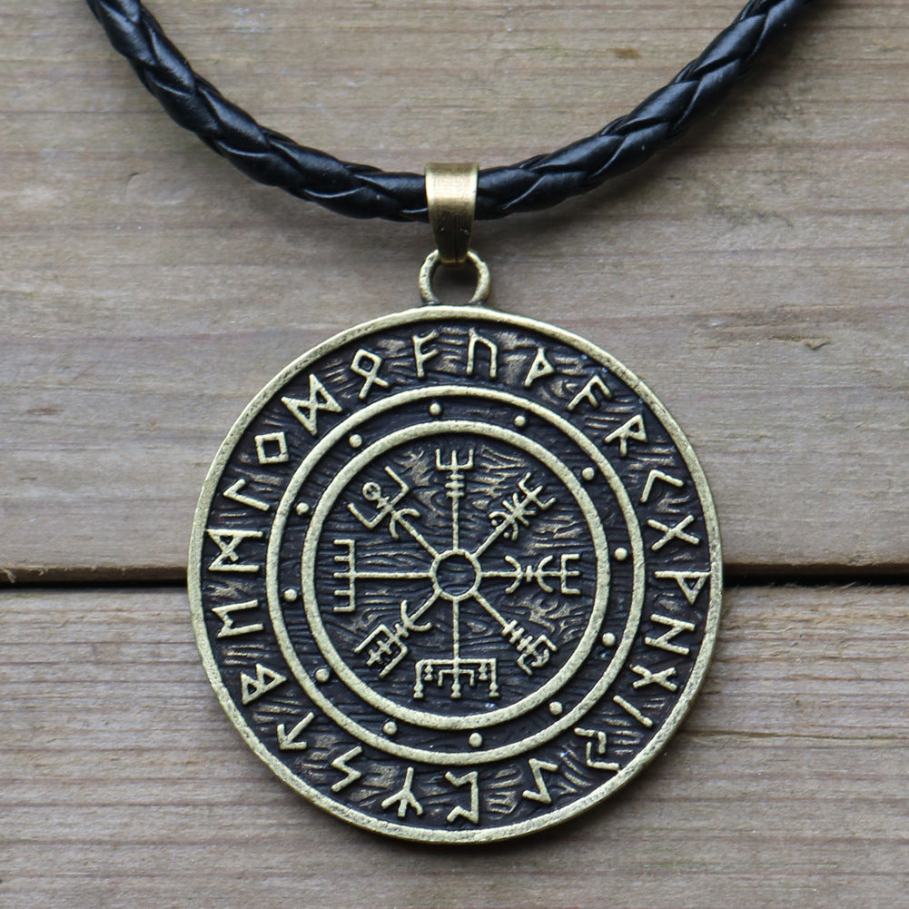 Viking Compass Rune Pendant Necklace - Norse Legacy Collection