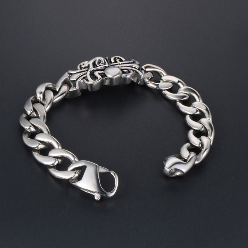 Edgy Men's Titanium Steel Master's Sun Bracelet - Wholesale Punk Rock Jewelry