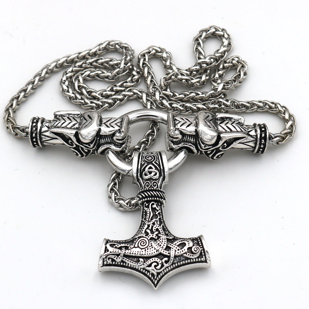 Nordic Myth Axe Necklace - Viking Rune Pendant for Men