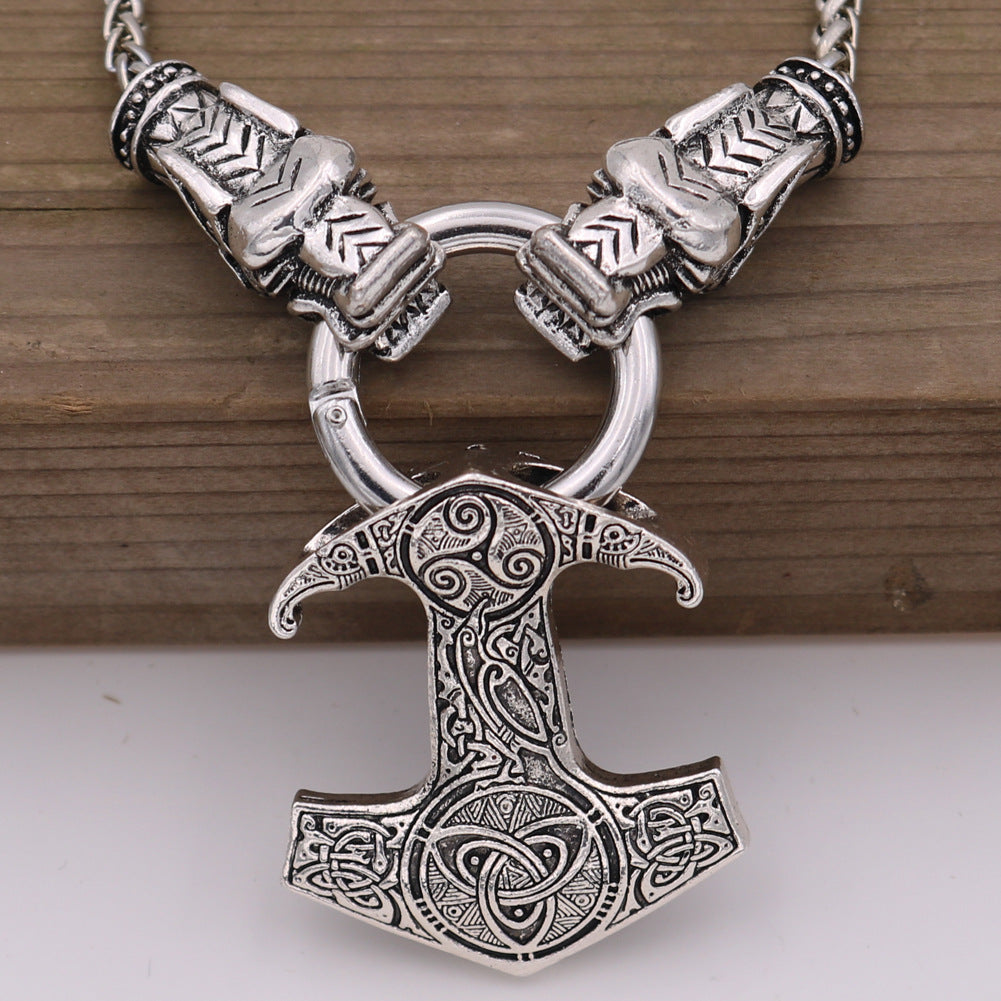 Nordic Myth Axe Necklace - Viking Rune Pendant for Men