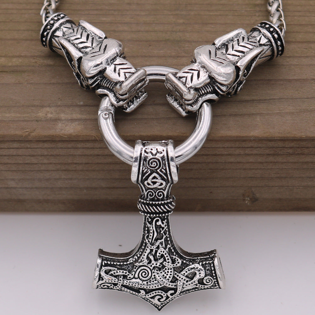 Nordic Myth Axe Necklace - Viking Rune Pendant for Men