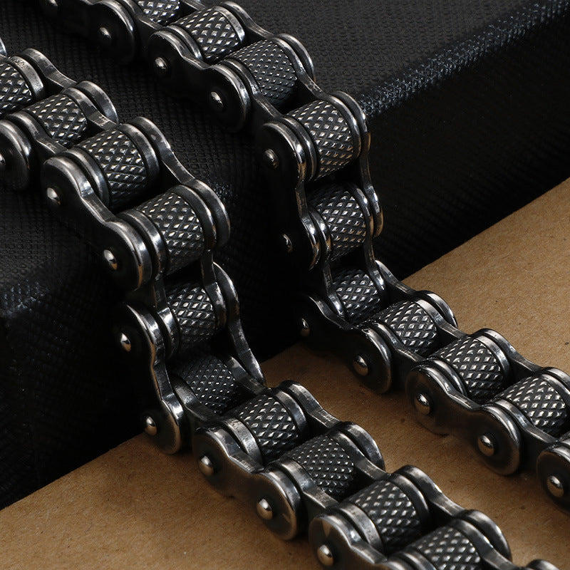 Personalized Titanium Steel Bicycle Chain Bracelet for Men - Trendy Locomotive Accessories