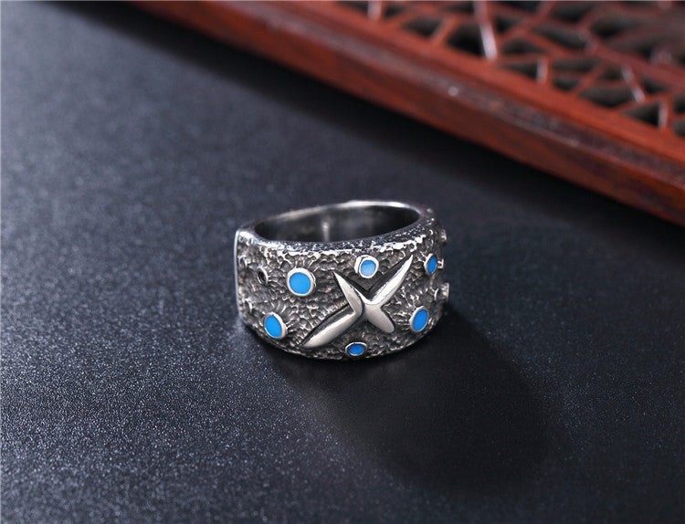 European and American Retro Creative Men's Titanium Steel Ring for Wholesale Jewelry Trading