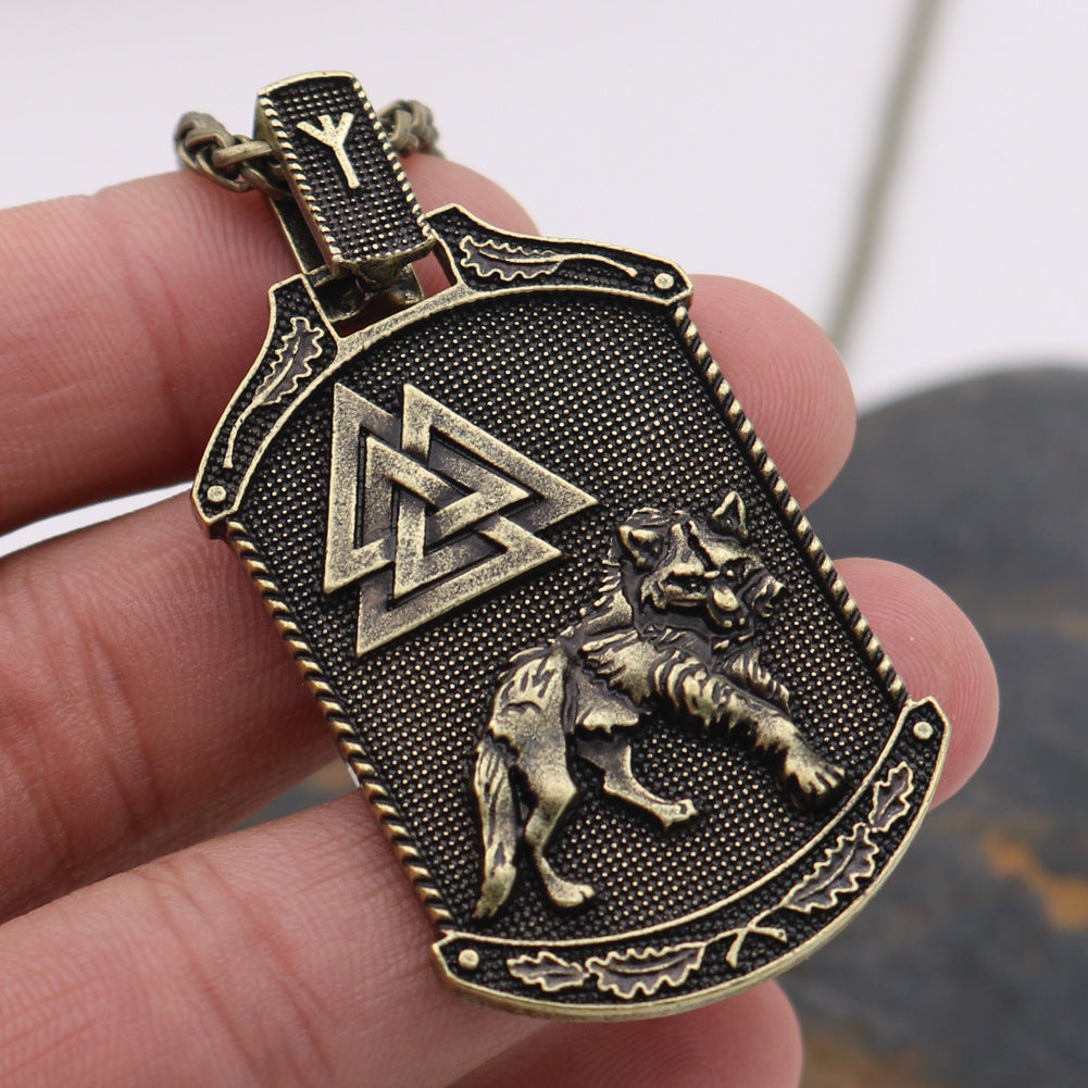 Viking Odin Lion and Eagle Totem Necklace - Norse Legacy Collection