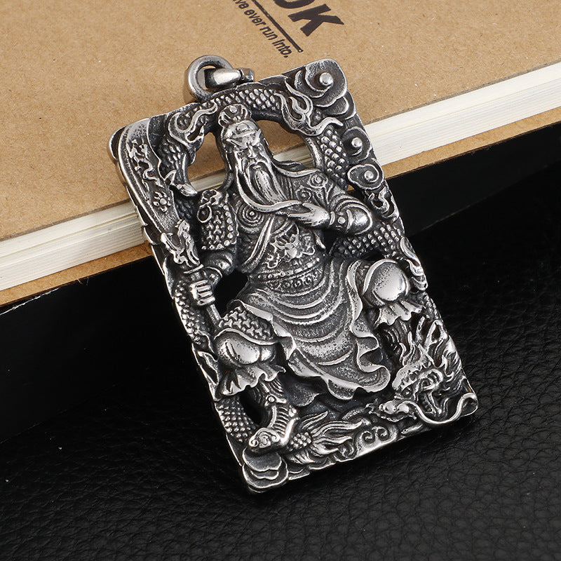 Titanium Steel Domineering Martial Fortune Men's Pendant - Retro Ethnic Style