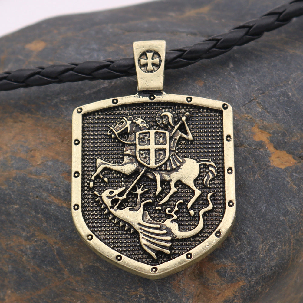 Warrior's Protection Necklace: Stylish European & American Men's Jewelry