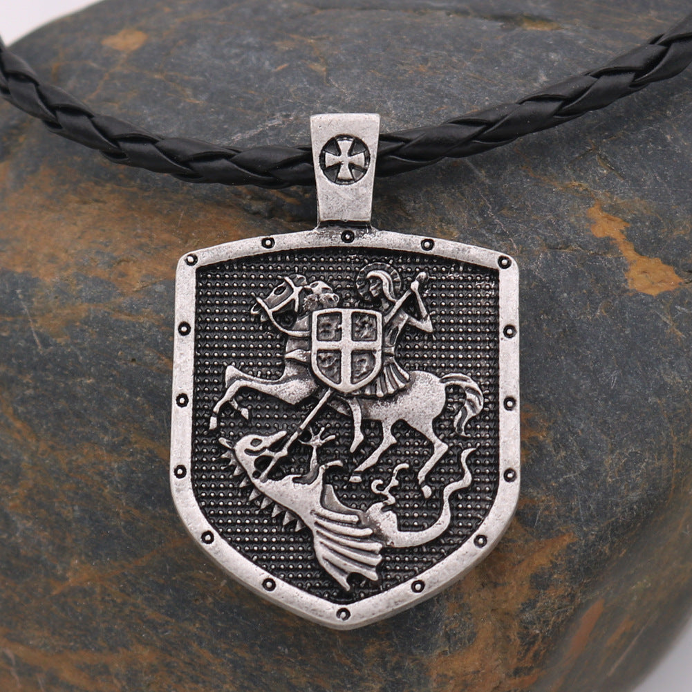 Warrior's Protection Necklace: Stylish European & American Men's Jewelry