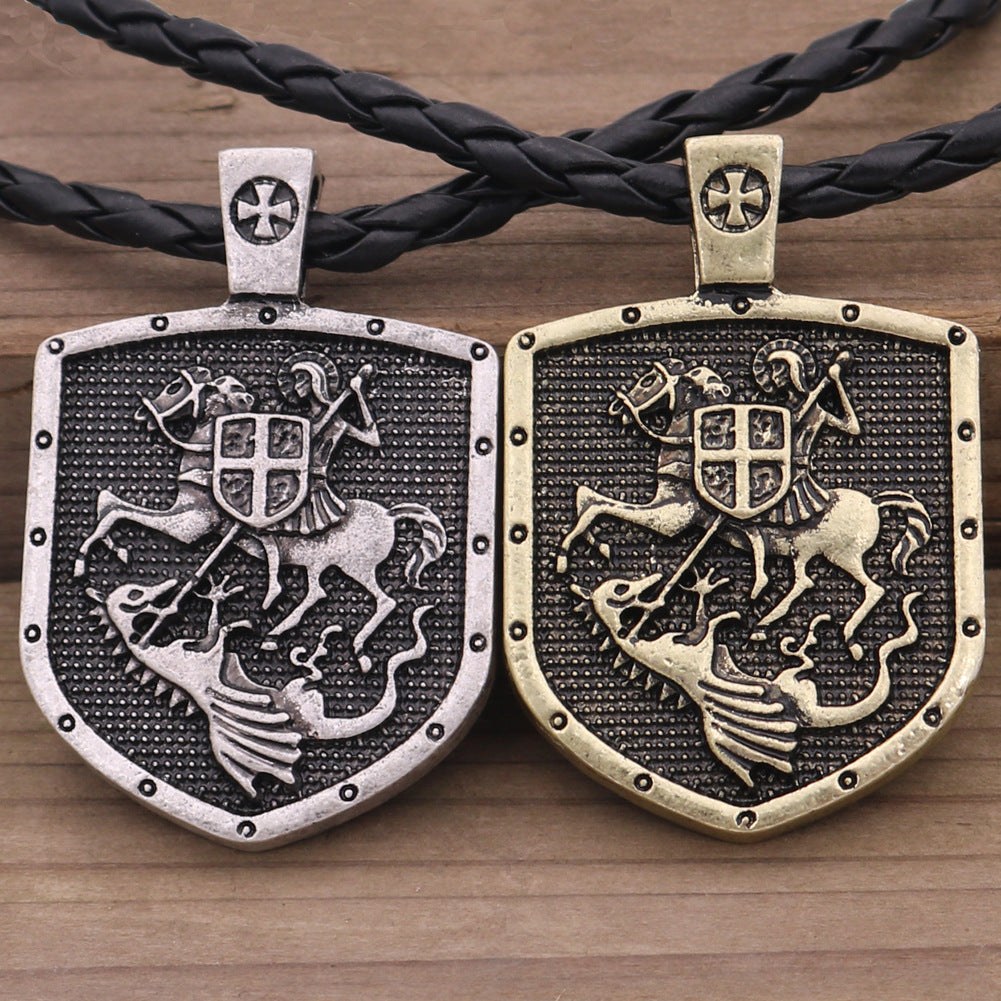 Warrior's Protection Necklace: Stylish European & American Men's Jewelry