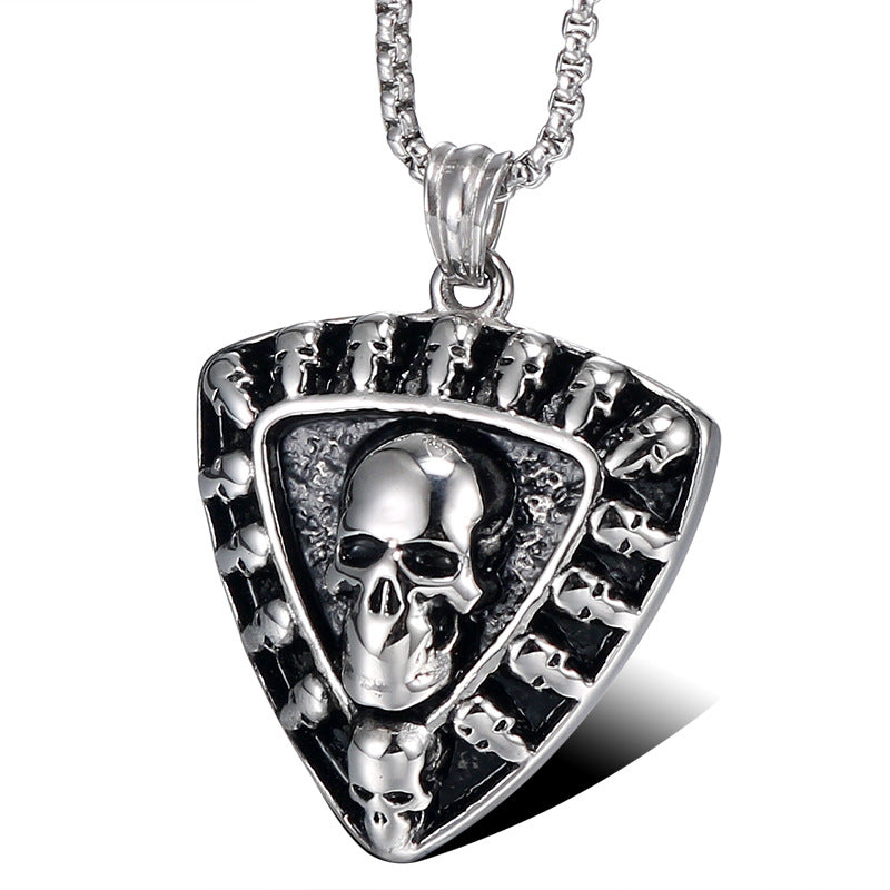 Stylish Punk Skull Pendant in Titanium Steel for Men - Wholesale Fashion Jewelry