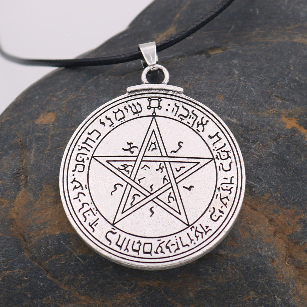 Global Trending Solomon Seal Star Necklace Set for Couples - Premium Metal Pendant from Norse Legacy