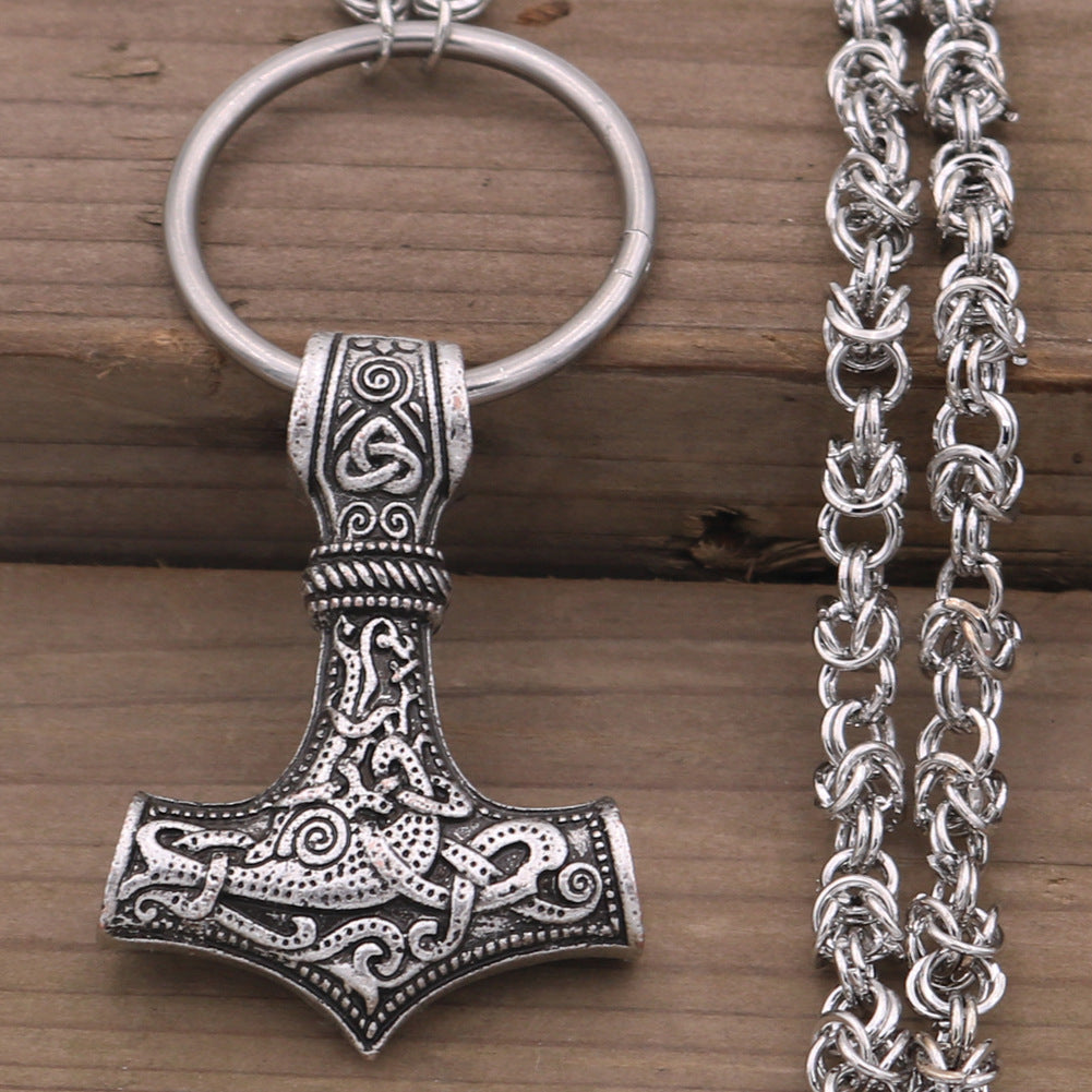 Norse Legacy Handcrafted Thor Hammer Necklace for Men - Nordic Mythology Viking Talisman