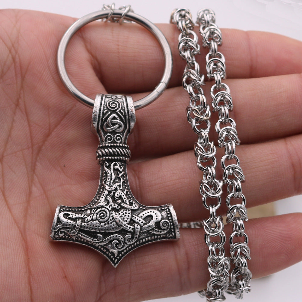 Norse Legacy Handcrafted Thor Hammer Necklace for Men - Nordic Mythology Viking Talisman