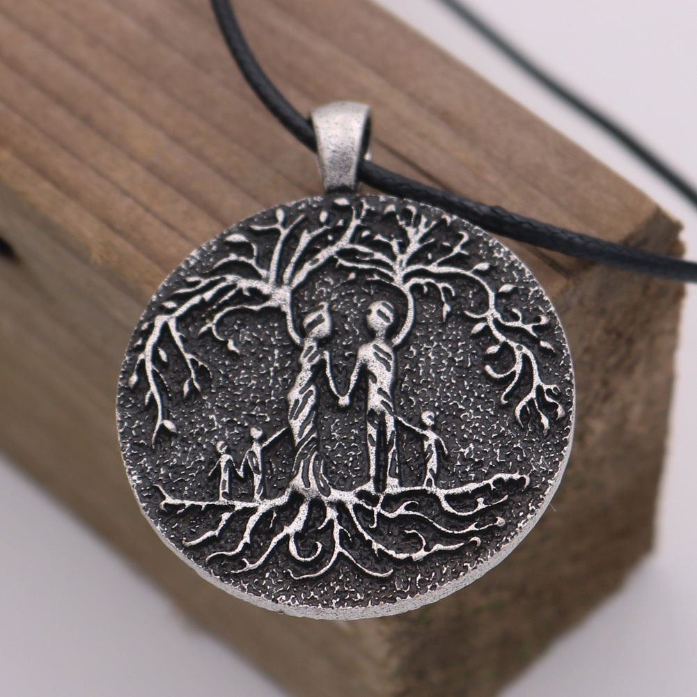 Viking Pirate Family Tree Necklace - European Mythology Jewelry