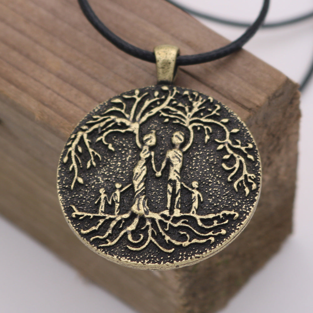 Viking Pirate Family Tree Necklace - European Mythology Jewelry