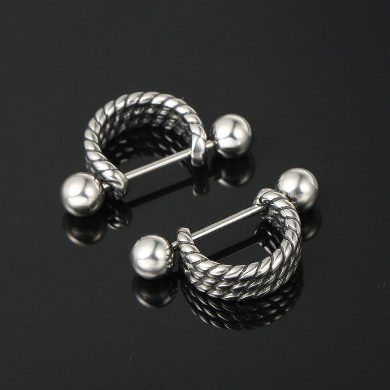 Unisex Punk-Inspired Stud Earrings for Couples - Nightclub Ear Accessories