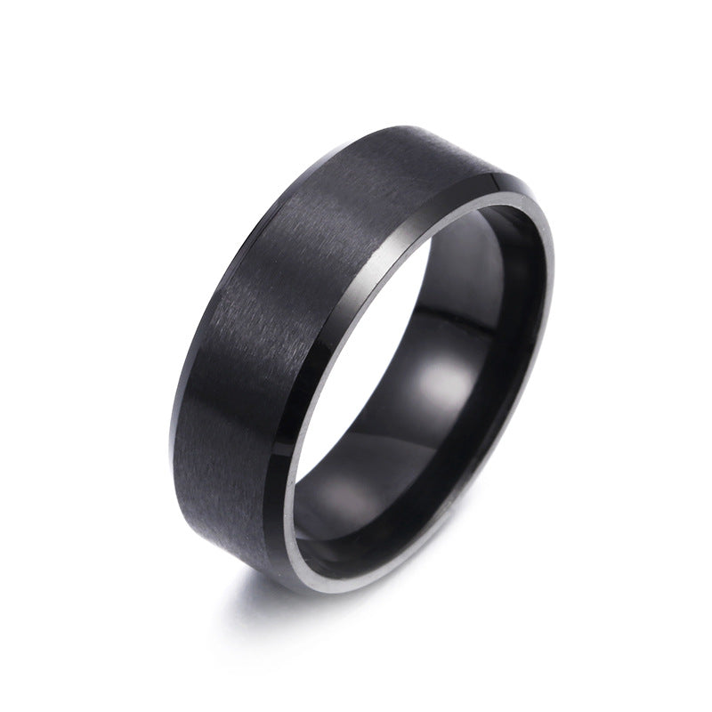 8mm Matte Stainless Steel Men's Ring - Minimalist Fashion Jewelry for Men - Everyday Genie Collection - Size 6-13