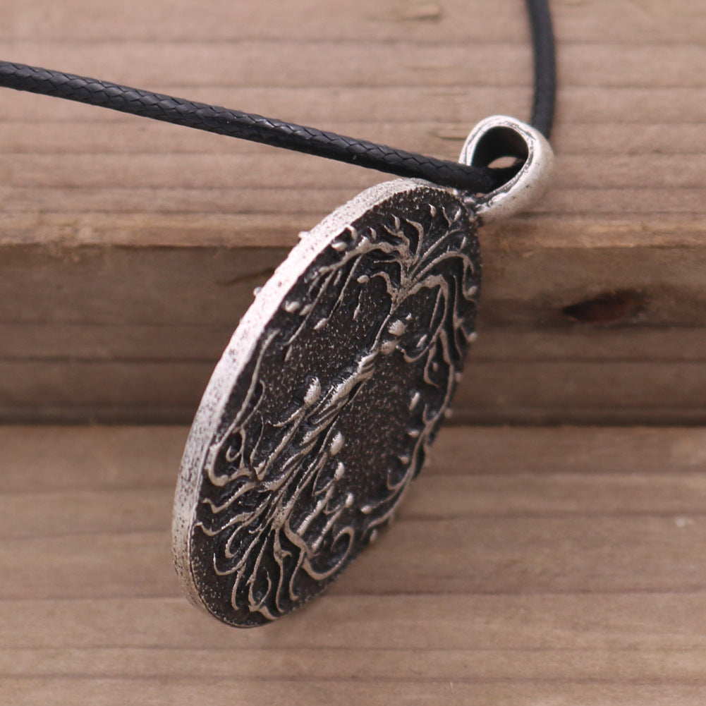 Engraved Family Tree Pendant Necklace for Men - Norse Legacy Collection