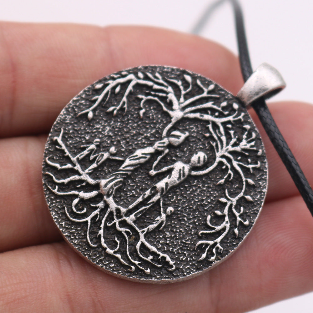 Viking Pirate Family Tree Necklace - European Mythology Jewelry