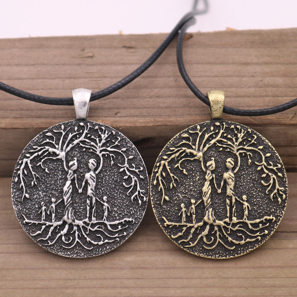 Viking Pirate Family Tree Necklace - European Mythology Jewelry