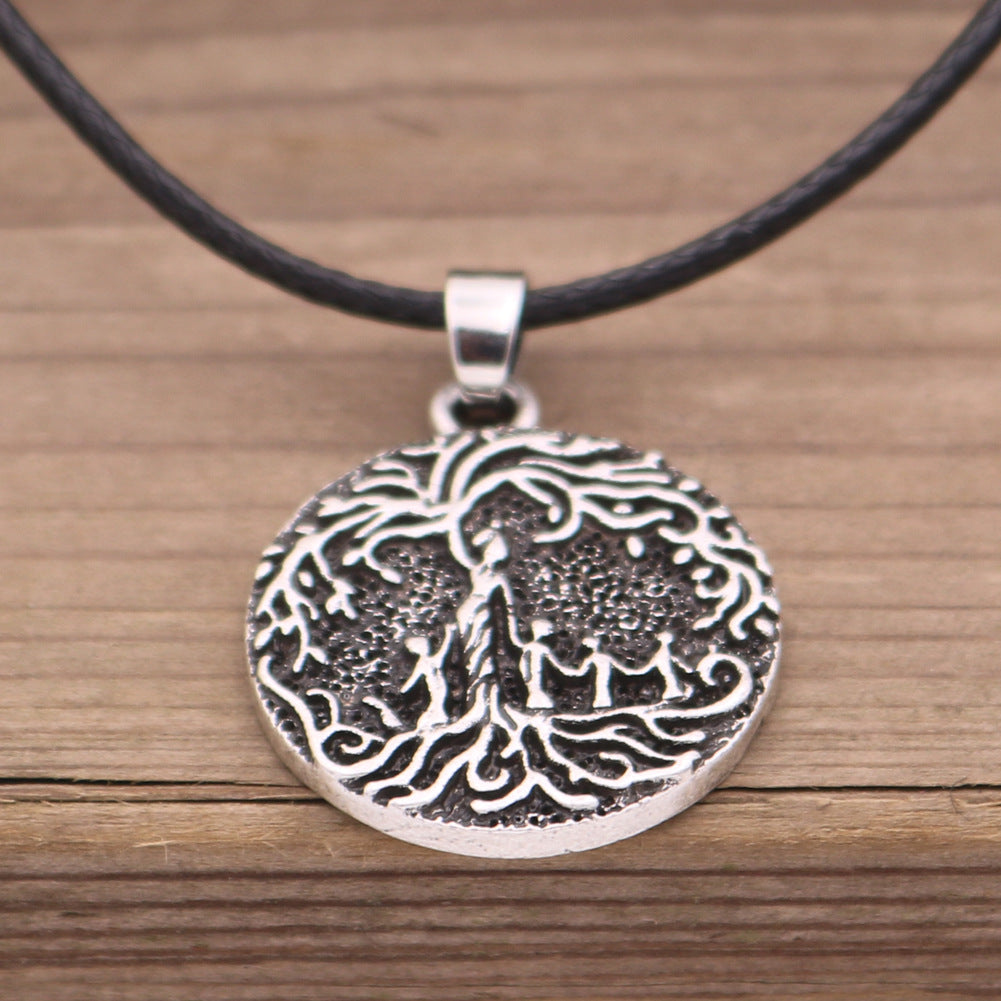 Viking Tree of Life Family Pendant Necklace - Men's Wholesale Jewelry